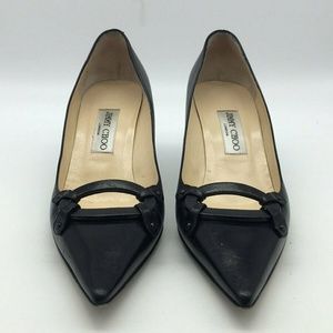 Jimmy Choo Black Pointed Toe Pump Size 9.5